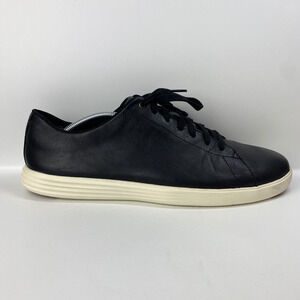 Cole Haan Grand Crosscourt II Mens Sz 12M Black Leather Tennis Shoes Sneaker